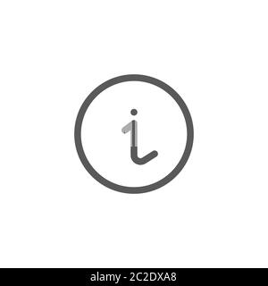 Symbol für Informationsvektor auf weißem Hintergrund isoliert Stock Vektor