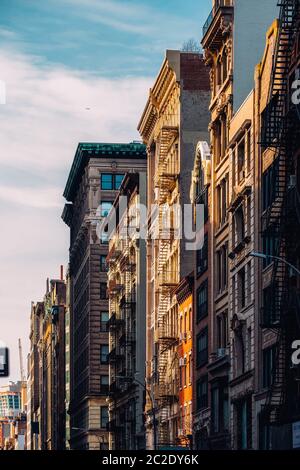 Allgemeine Ansicht des alten Gebäudes im Flatiron District New York City Stockfoto