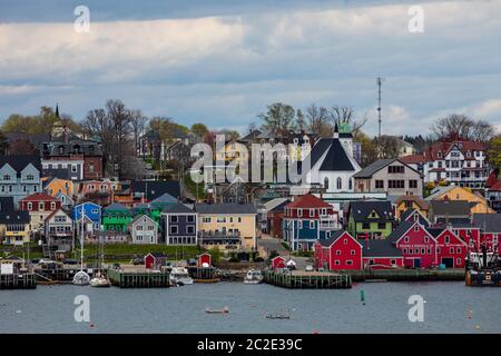 Die historische Stadt Lunenburg in Nova Scotia, Kanada Stockfoto