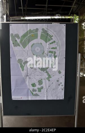 Köln, Deutschland. Juni 2020. Die nummerierten Plätze im Kölner Tanzbrunnen am PK für den Neustart der Open-Air-Konzertsaison nach den aktuellen Corona-Vorgaben. Quelle: Horst Galuschka/dpa/Alamy Live News Stockfoto