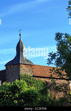 Eberbach eine Stadt am Neckar von oben Stockfoto