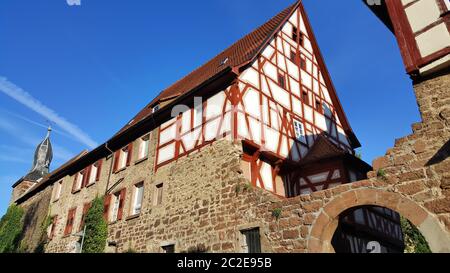 Eberbach eine Stadt am Neckar von oben Stockfoto