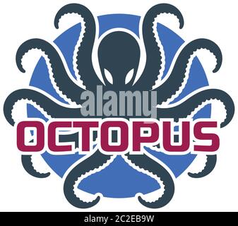 octopus Logo für Ihr Unternehmen, Vektor-Illustration Stock Vektor