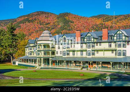 Ausable Club Golfplatz in Keene Valley, St Huberts, New York State, USA Stockfoto