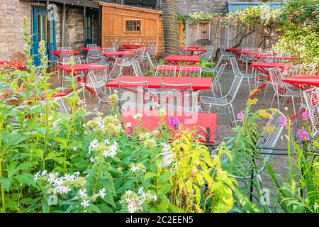 Restaurant Patio in der Innenstadt von Kingston Ontario Kanada Stockfoto