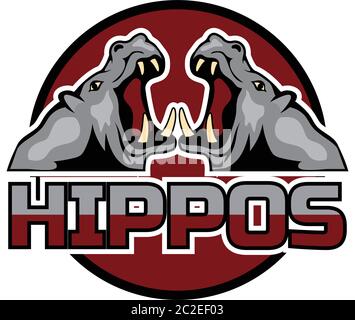 hippo Logo für Ihr Unternehmen, Vektor-Illustration Stock Vektor