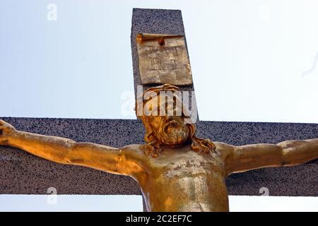 Jesus Christus gekreuzigten Symbol der ewigen Liebe Gottes Stockfoto