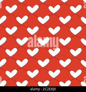 Nahtloses Muster mit Herz. Gut für Valentinstag, Hochzeitseinladung und andere. Stock Vektor