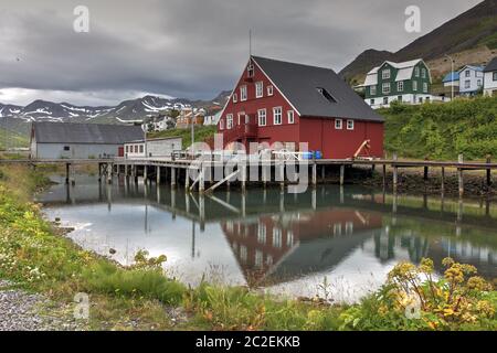 Das Herring Era Museum in Siglufjörður im Norden Islands. Stockfoto