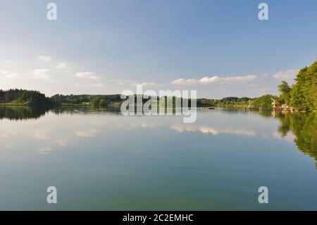 Hartsee, EggstÃ¤tt, Chiemgau, Oberbayern, Deutschland Stockfoto