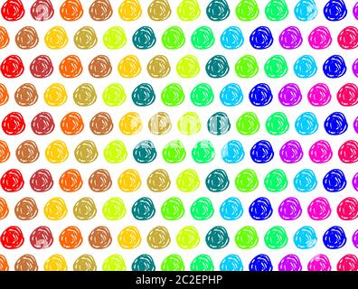 Handgezeichnete mehrfarbige Kreise als abstrakter Hintergrund Stock Vektor