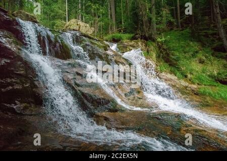 RiÃŸloch Wasserfälle in Niederbayern Stockfoto