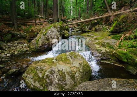 RiÃŸloch Wasserfälle in Niederbayern Stockfoto