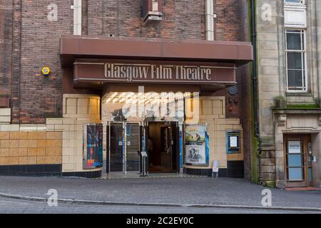 Eingang zum Glasgow Film Theatre in der Rose Street im Stadtzentrum von Glasgow, Schottland, Großbritannien Stockfoto