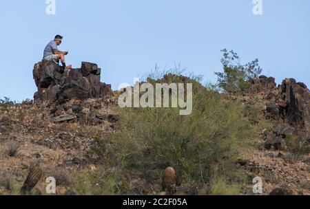 Dreamy Draw Park, Teil des Phoenix Mountains Preserve in der Nähe von Phoenix, Arizona Stockfoto