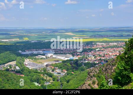 Blick vom Hexentanzplatz. Ökologie, bodetal. Stockfoto