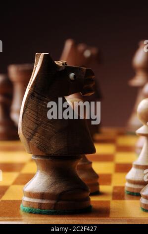 Schach auf der Platine Stockfoto