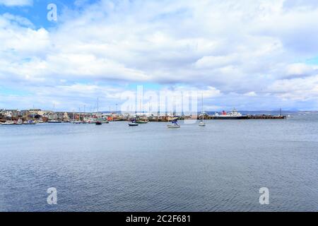 Blick auf den Hafen und den Fährhafen von Malliag inverness-Shire Schottland Stockfoto