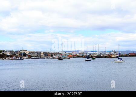 Blick auf den Hafen und den Fährhafen von Malliag inverness-Shire Schottland Stockfoto