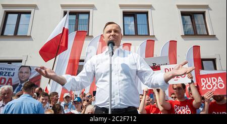 Serock, Masowien, Polen. Juni 2020. Treffen des Präsidentschaftskandidaten ANDRZEJ DUDA mit den Einwohnern von Serock.in das Bild: ANDRZEJ DUDA Kredit: Hubert Mathis/ZUMA Wire/Alamy Live News Stockfoto