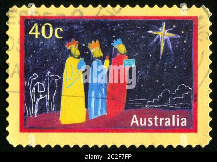 AUSTRALIEN - UM 1998: Briefmarke gedruckt von Australien, zeigt Magi, um 1998 Stockfoto