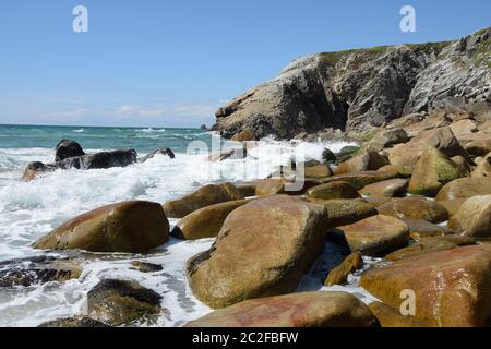 Cote Sauvage, Quiberon, Bretagne Stockfoto