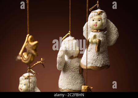 Keramik Weihnachtsschmuck Stockfoto