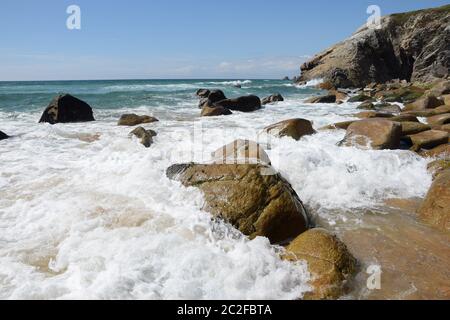 Cote Sauvage, Quiberon, Bretagne Stockfoto
