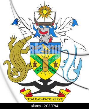 3D-Salomonen Wappen. 3D-Darstellung. Stockfoto