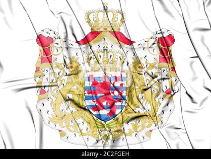 3D Luxemburg Wappen. 3D Illustration. Stockfoto