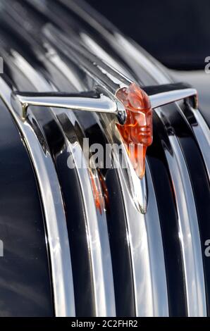 Klassischer amerikanischer pontiac-Autogrill Stockfoto