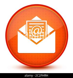 Newsletter E-Mail-Symbol isoliert auf glänzend Stern orange Runde Taste abstrakte Illustration Stockfoto