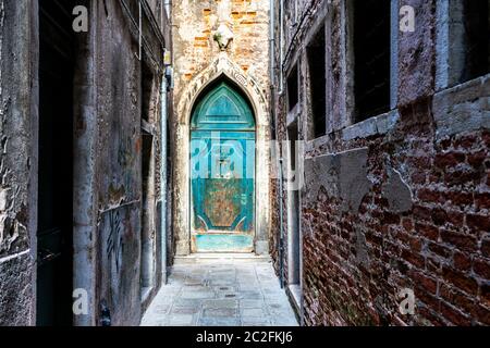 Italien, Venedig, Dezember 12 2018 schmale Gassen in Venedig. Stockfoto