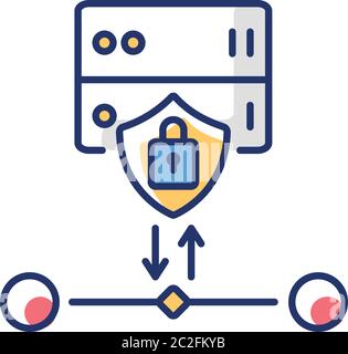 RGB-Farbsymbol für SSL-Verschlüsselung Stock Vektor