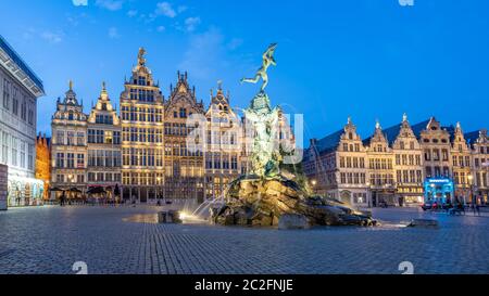 Gildenhaus des Grote Markt von Antwerpen in Belgien Stockfoto