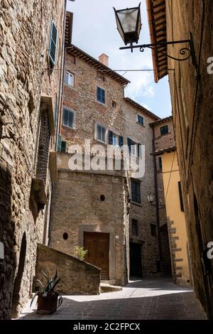 Italien, Toskana, Cortona Juli 12 2018 Altstadt von Cortona in der Toskana Stockfoto