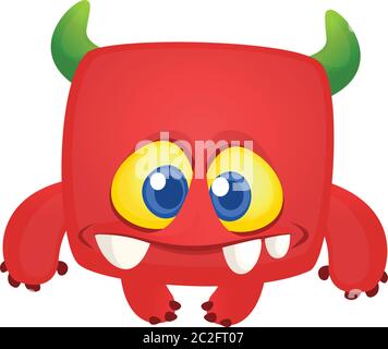 Lustige Cartoon Teufel. Vektor Halloween Illustration Stock Vektor