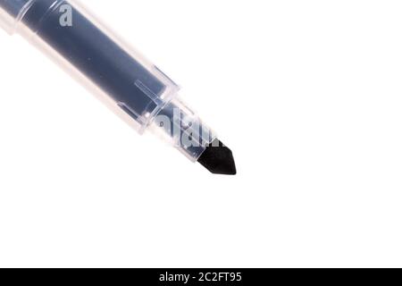 Schwarze offene Marker, Isolated on White Background. Stockfoto