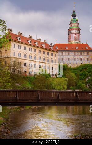 Brücke über die Moldau Stockfoto