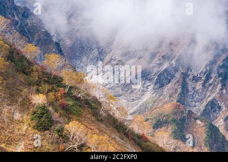 Landschaft Herbst von Hakuba Tal in Nagano Chubu Japan Stockfoto