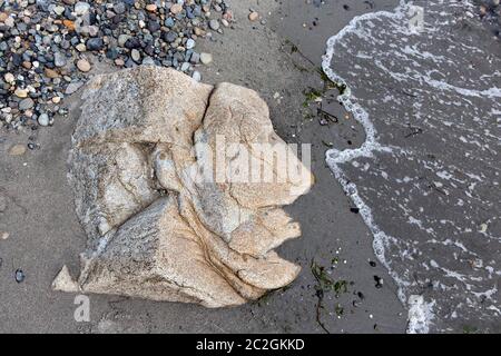 Rock fotografiert, so dass es Gesicht Profil ähnelt. Stockfoto