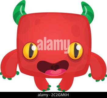 Lustige Cartoon Teufel. Vektor Halloween Illustration Stock Vektor