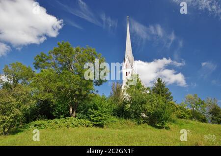 Kirche 'Filialkirche Sankt Johannes und Paulus', Mauerkirchen, Bad Endorf, Oberbayern, Deutschland Stockfoto