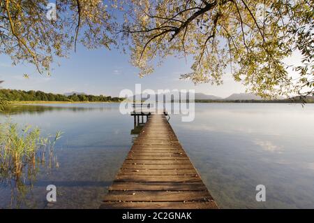 Chiemsee bei Rimsting, Chiemgau, Oberbayern, Deutschland Stockfoto