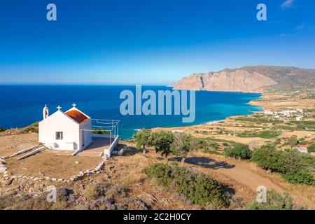 Kleines traditionelles Fischerdorf von Mochlos, Kreta, Griechenland. Stockfoto