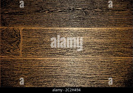 Verzweifelt Overlay goldenen Holzplanke Textur, Grunge Hintergrund. Abstrakte Halbton Vektor-Illustration Stock Vektor