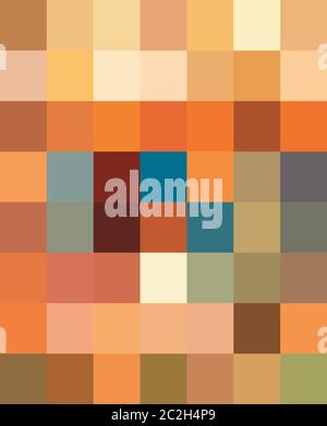 Multicolor Polychrome Mosaik Hintergrund. Abstrakt bunt dekorativ verzierten pixel Raster. Stockfoto