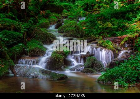 Nagelstein Wasserfälle bei St. Englmar im Bayerischen Wald Stockfoto