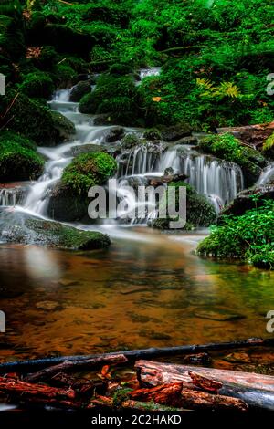 Nagelstein Wasserfälle bei St. Englmar im Bayerischen Wald Stockfoto