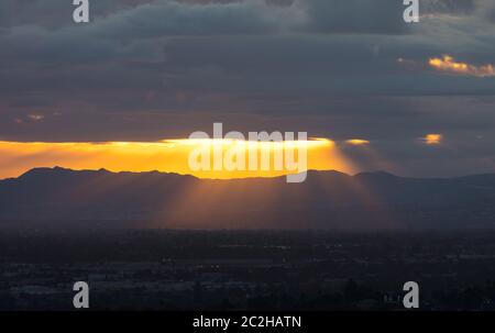 Gottes Licht Sonnenuntergang Stockfoto